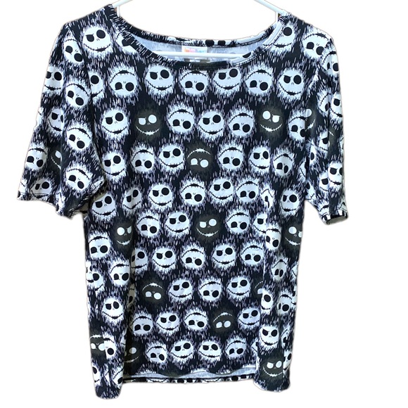 Lularoe Disney Nightmare Before Christmas Jack Skellington Irma Top - Picture 2 of 9